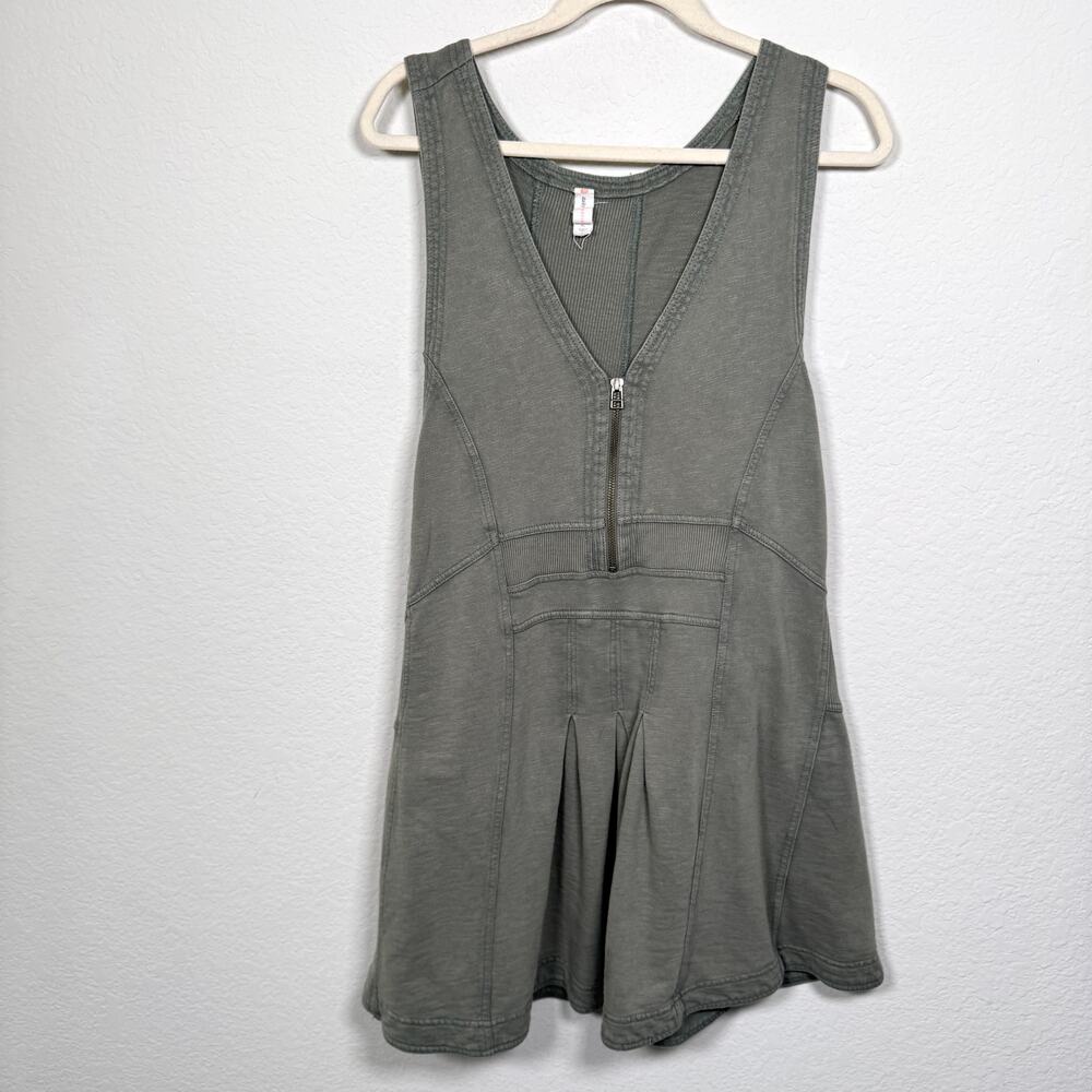 Anthro Daily Practice Womens Practice Squad Mini Dress Sz XL Cotton Casual Green